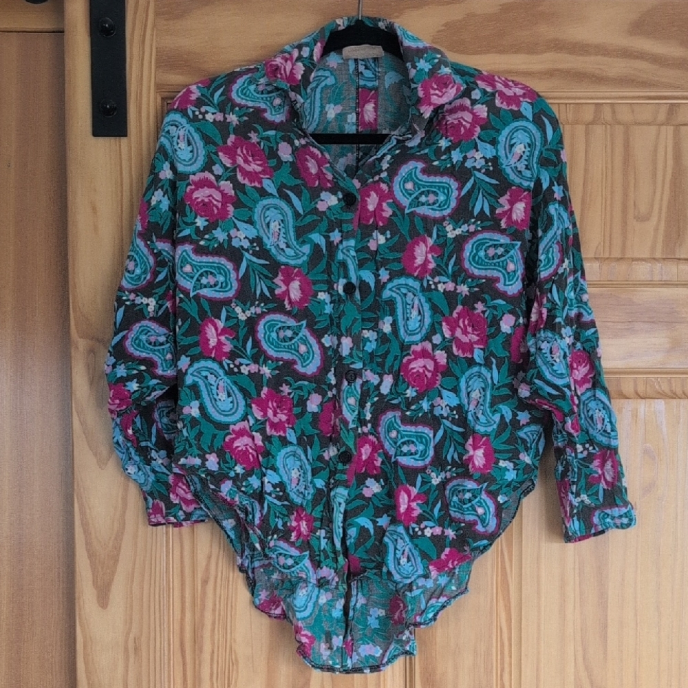 Vibrant Floral Paisley Shirt